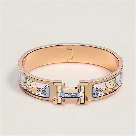 hermes bleu petrole clic clac bracelet|Hermes enamel h bracelet instructions.